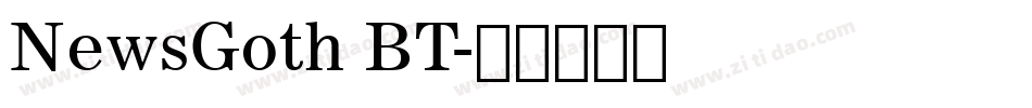 NewsGoth BT字体转换
